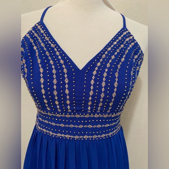 Lulu's Embellished Maxi Dress in Royal Blue - Picture 4 of 5
